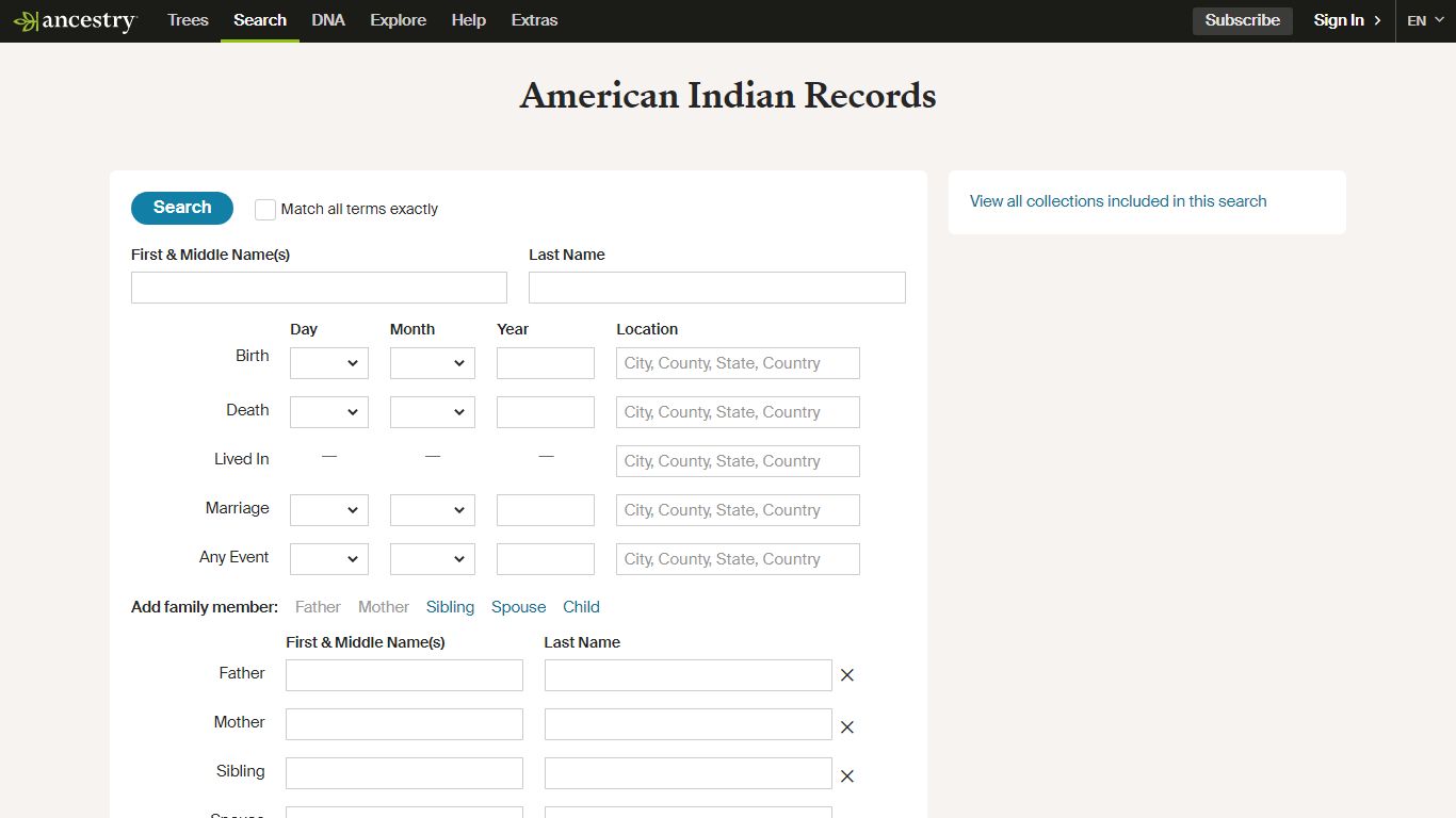 American Indian Records - Ancestry